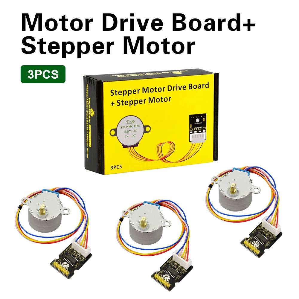 Бесплатная доставка! 3 шт. (Keyestudio 5 в Step Motor 28BYJ 48 + плата драйвера ULN2003) для