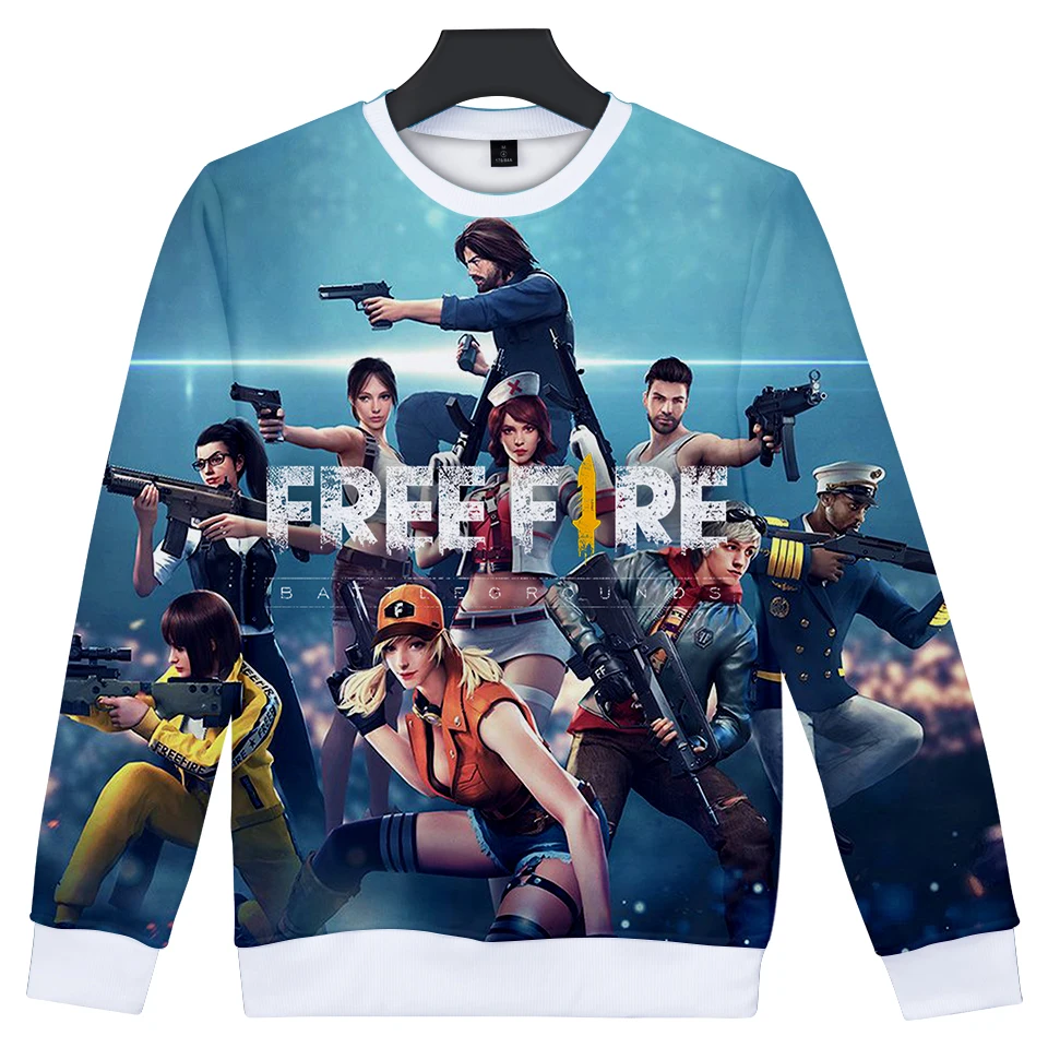 Бесплатно огонь съемки игры 3D толстовки Мода Осень Толстовка стрелялка теплый