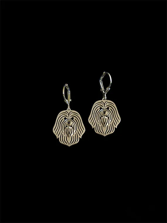 

New 2016 Unique Romantic Gold Silver Color Lowchen Drop Earrings Wholesale Animal Earrings For Women Girl Aros