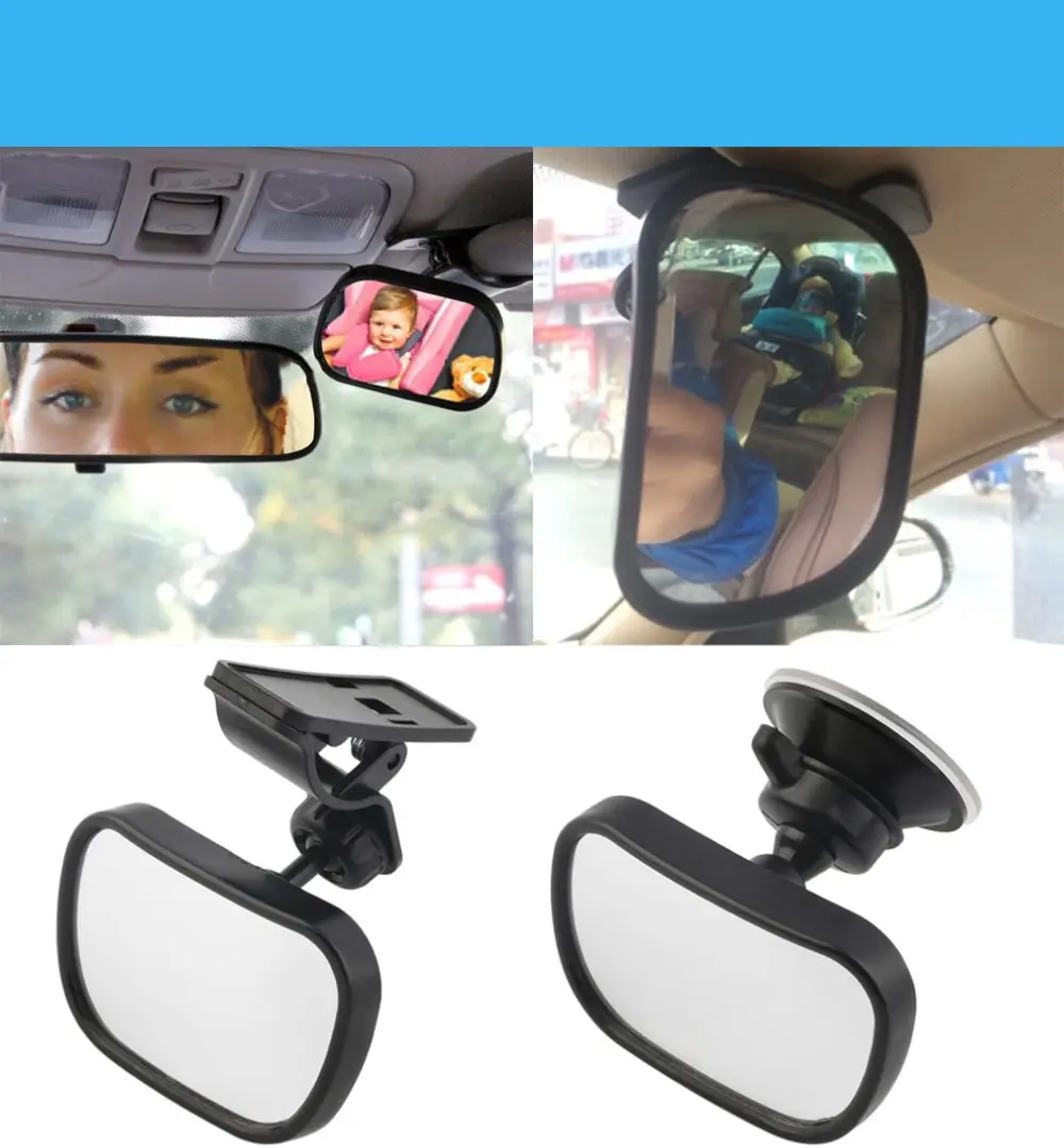 2019 Black Car Rear Seat View Mirror Clip And Sucker Dual Mount For Luxgen 5 7 Suv U6 U7 Turbo/Gmc Acadia Envoy Terrain Yukon | Автомобили