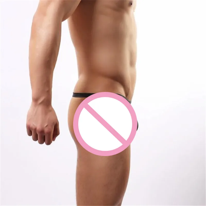 Sexy Men's Underwear Faux Leather G-Strings &amp Thongs |