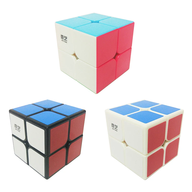QiYi квадратный магический куб 2x2 3x3 4x4 5x5 6x6 7x7 сплошной белый черный стикер конкурс скоростной куб головоломка для детей начинающих