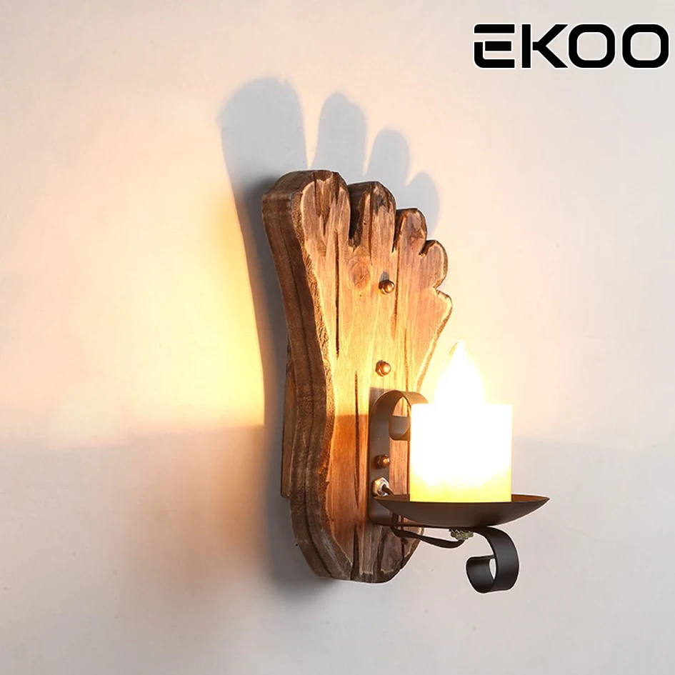 EKOO E14 форма ноги Ретро промышленный деревенский стиль настенный светильник