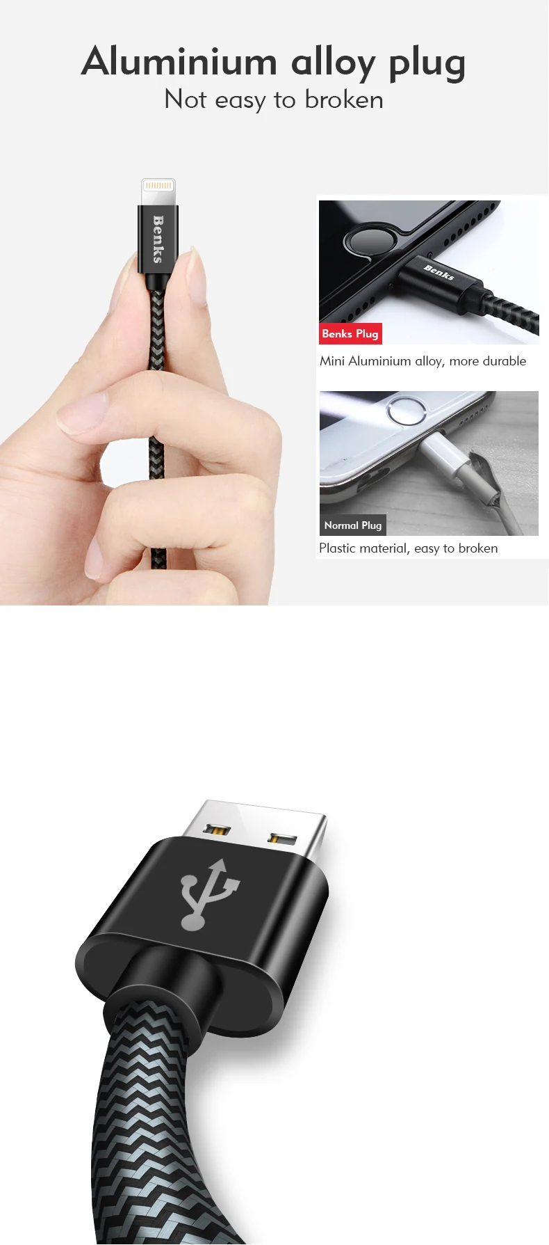 СПС usb-кабель для iPhone Benks MFi Lightning Кабель для быстрой зарядки данных зарядный кабель для iPhone XS Max XR X 8 7 6 S 5 5S iPad шнур