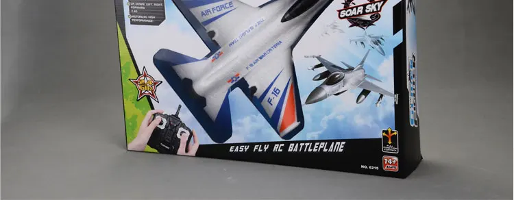 Высокое качество пульт дистанционного управления Самолет 6215 F16 2,4G 2CH EPP сопротивление падение радио coontrol RC планер фиксированное крыло Истребитель модель игрушки