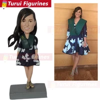 polymer clay bobblehead cake toppers customized 3d figurine maker sculpture miniature sculpture reproductions girls figurines