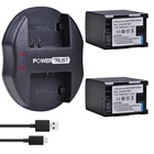 2X 3400mAh BP827 аккумулятор и зарядное устройство для Canon BP-827 VIXIA HF20, HF21, HF200, HFG10, HFG20, HFM30, HFM31, HFM32, HFM40,