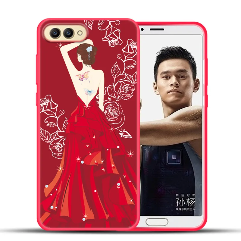 Luxury Soft Silicone Case For Huawei Honor View 10 Ultrathin Full Protection Phone Cover V10 View10 Cute |