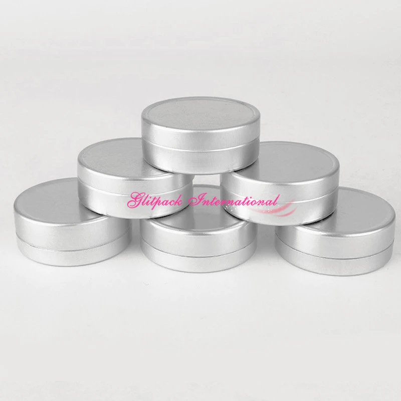 100pcs/lot 10g Empty Aluminum Lip Gloss Container 10ml Lipstick Tube Sample Jar Round Tin Balm Case ointment tin can pot | Красота и