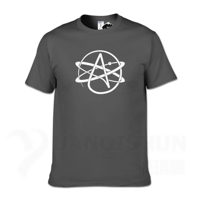 Charcoal gray 1 Символ атеиста FSM Pastafarian religion, Мужская футболка с принтом, новинка, мужские хлопковые футболки с коротким рукавом, уличная футболка - Цвет: Charcoal gray 1
