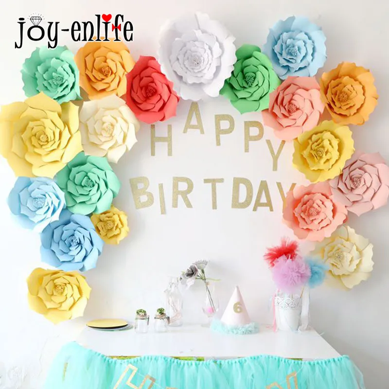 JOY ENLIFE свадебное украшение 2 шт. 20 см 3D Бумага цветы дети день рождения вечеринка