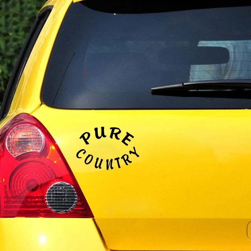 

YJZT 16CM*11CM Fashion Reflective PURE COUNTRY Car Sticker Vinyl Decal Black Silver C11-1601