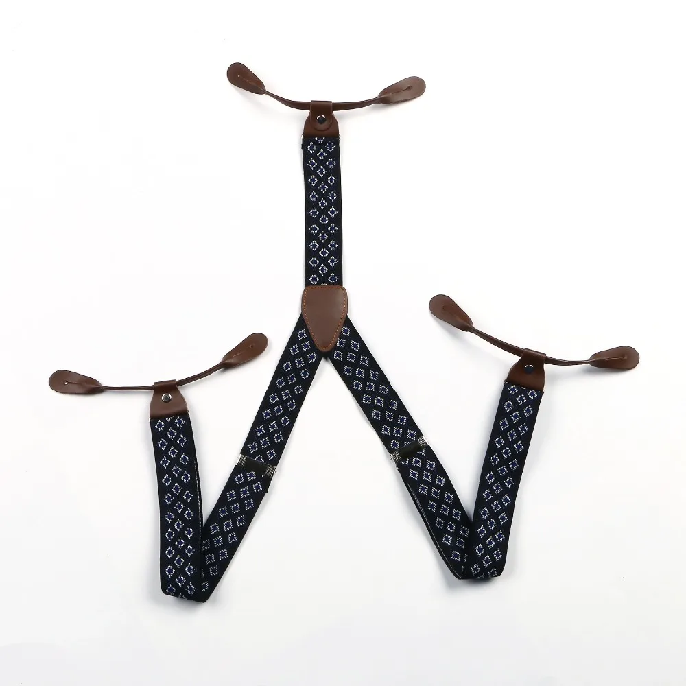 Подтяжки унисекс с регулируемыми пуговицами синие подтяжки BD759|womens braces|unisex