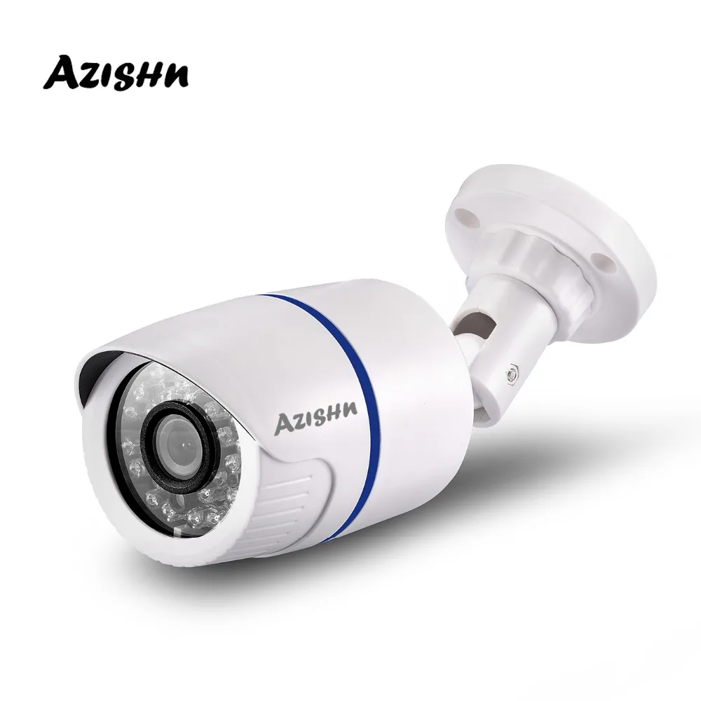 AZISHN ip-камера наблюдения H.265/H.264 FULL HD 1080P 2,0 мегапиксельная onvif HI3516E 24IR уличная IP камера 1080P DC 12 В/48 в PoE