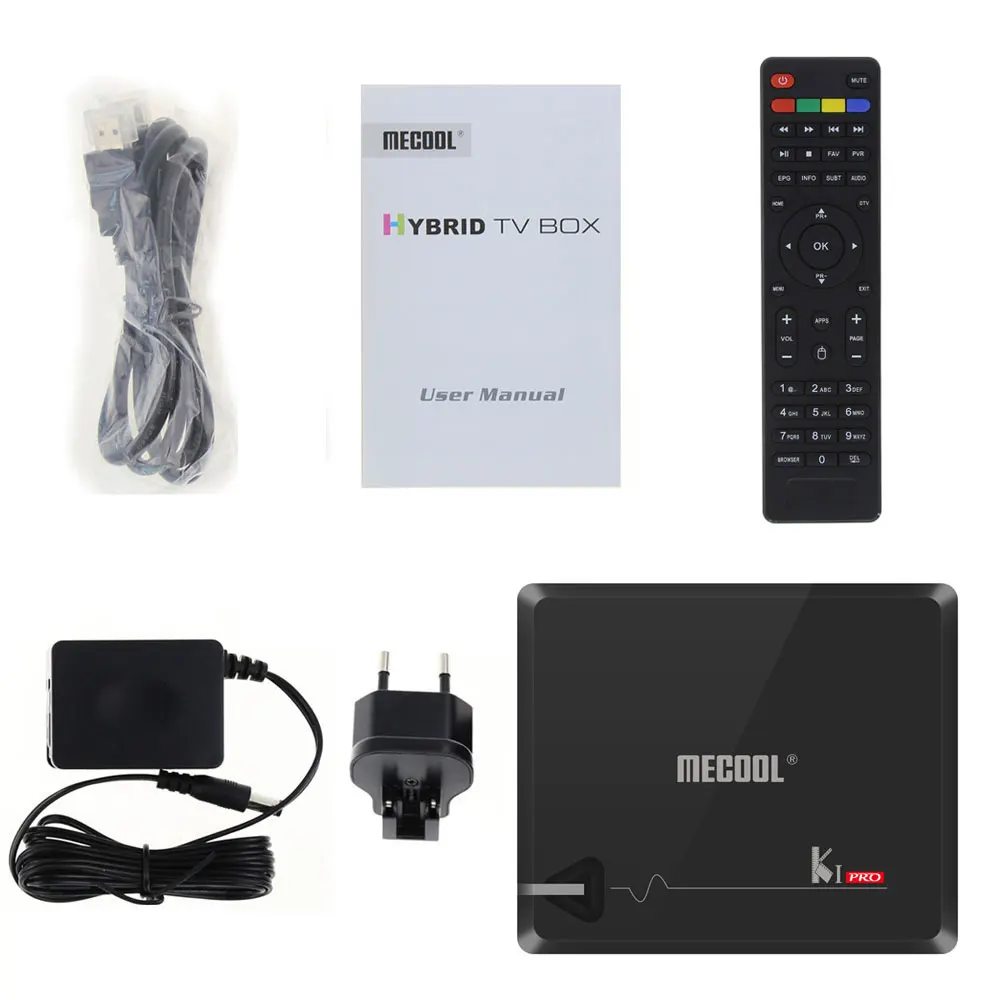 Mecool KI PRO 2 ГБ/16 ГБ DVB T2 S2 Android 7 1 ТВ приставка Amlogic S905D WIFI HD спутниковый ресивер
