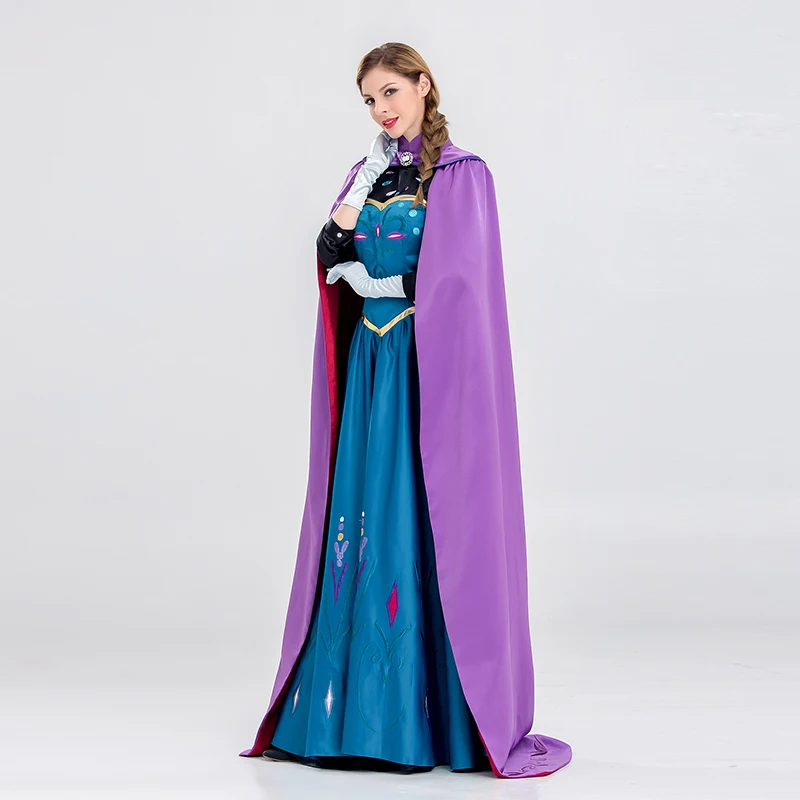 VASHEJIANG Роскошные принцессы queen Анна/костюм Эльзы взрослых Для женщин Анны костюм