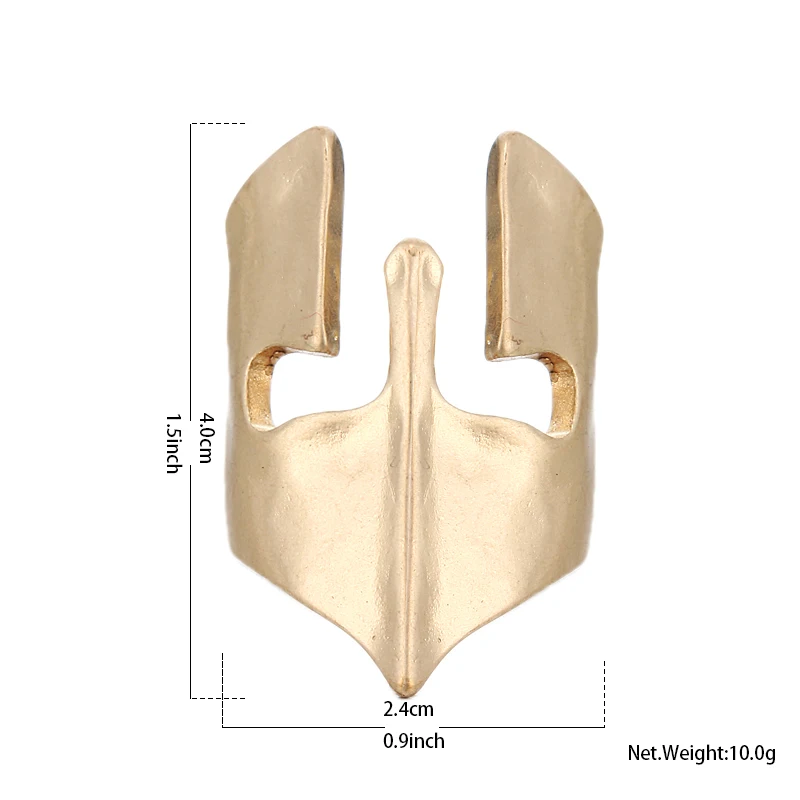 Yhpup Золотая Спарта воин маска кольцо для унисекс женщин мужчин мода новый тренд