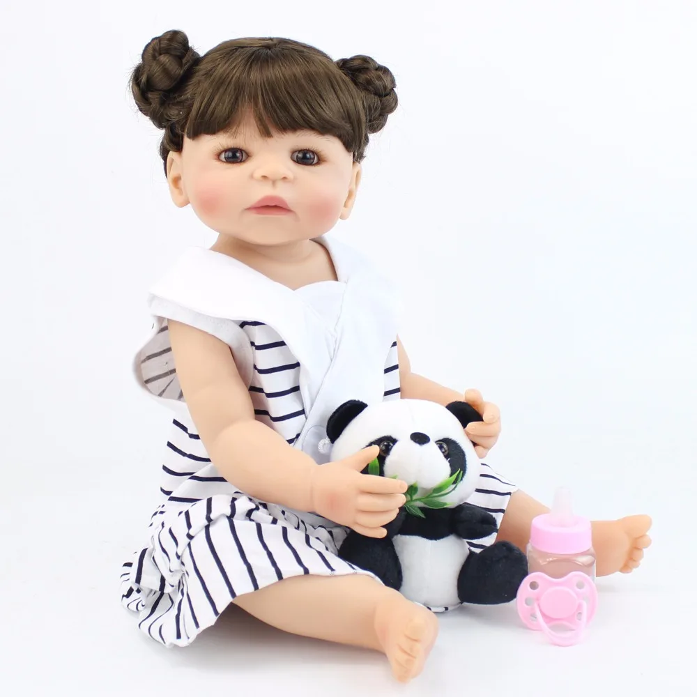 55 см полный силиконовые винила тела Reborn Baby Doll Игрушки для девочек Bonecas