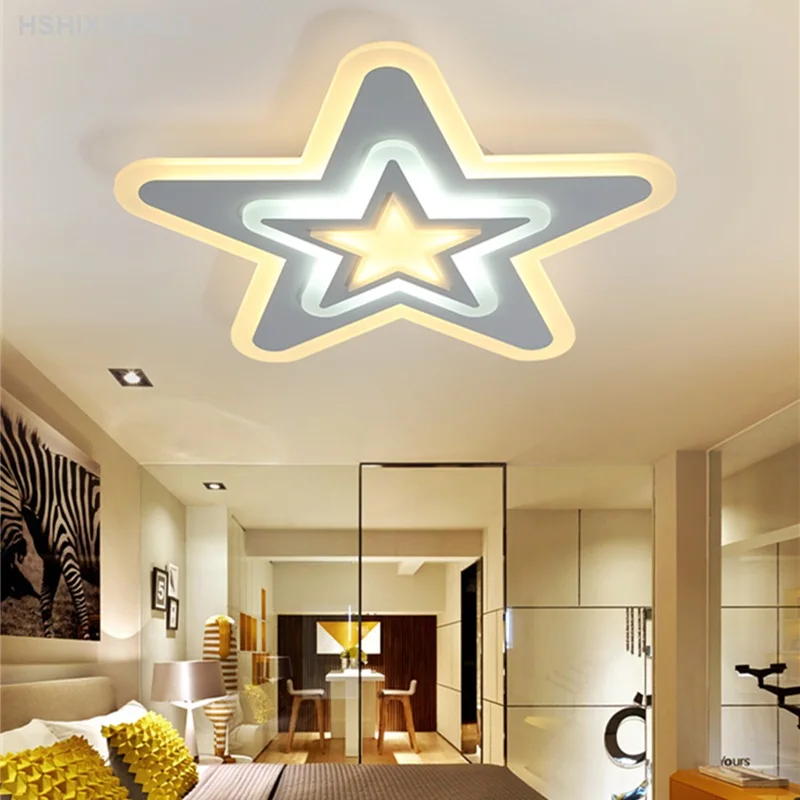 Креативная светодиодная акриловая потолочная лампа со звездами для спальни