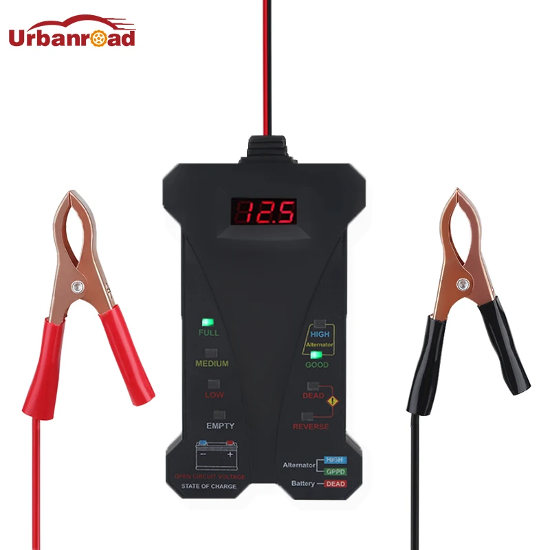 Умный Цифровой тестер автомобильного аккумулятора 12 В вольтметр Анализатор