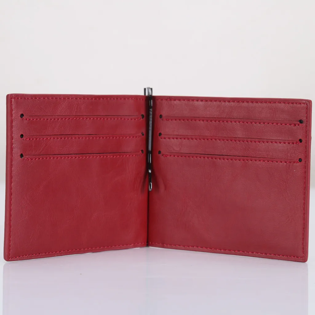 RD Aelicy billfold мужской многополярный бизнес кожаный бумажник ID Кредитные карты визитные карточки Роскошный кошелек волшебная сумка для денег - Цвет: RD