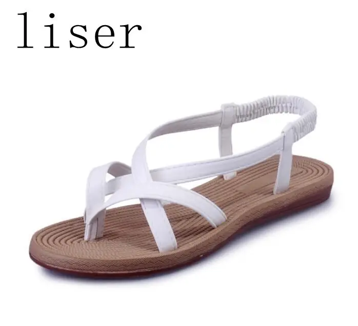 Liser Новый Богемия шлепанцы Босоножки женские летние Эластичная лента сандалии с