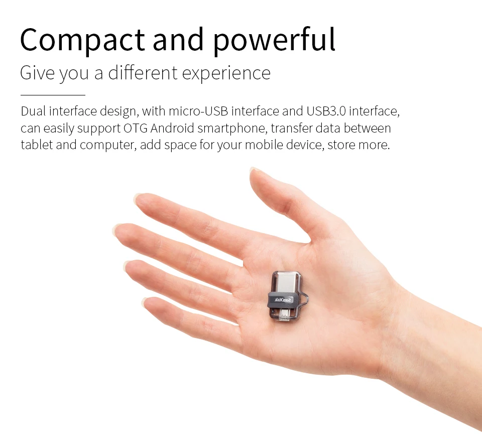 SanDisk двойной OTG USB флеш-накопитель 32 Гб 16 Гб USB 3,0 мини-флеш-накопители 128 Гб 64 Гб флешки для ПК и телефона Android U диск
