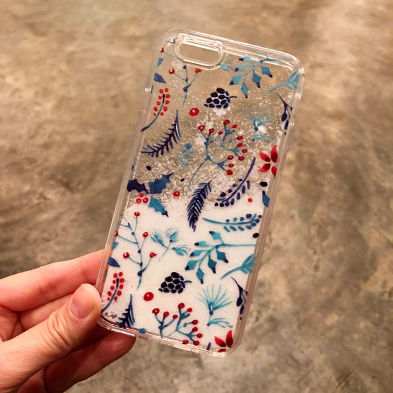 Роскошные Плывун Рождество чехол для iPhone 7 8 плюс Чехол с блестками X Xs Max Xr 6 6s plus |