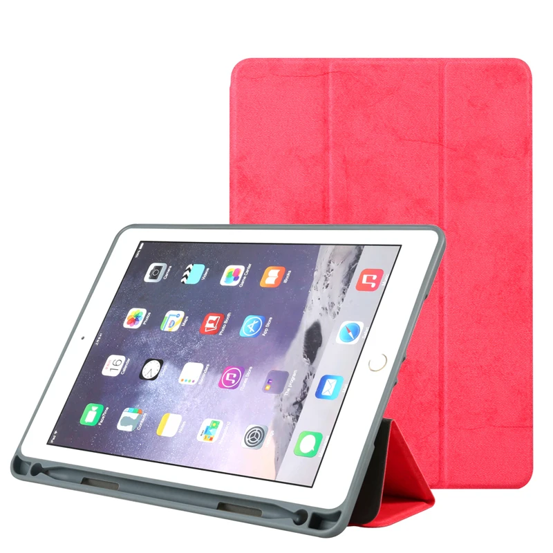 Красный С держателем карандаша 7,9 дюймов умный чехол для Ipad Mini 5 Чехол A2133 A2124 A2125 A2126 с функцией автоматического пробуждения сна Funda+ ручка - Цвет: Красный