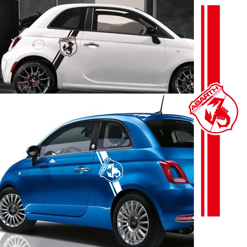 Для Fiat 500 Abarth всего тела стикер s капот автомобиля стикер s флаговый отличительный знак графическая полоса Grande стикер автомобиля#0122