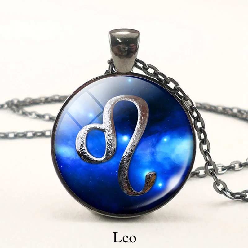 12 зодиака созвездие кулон Знак Овен Телец Leo Virgo ожерелье Весы очарование