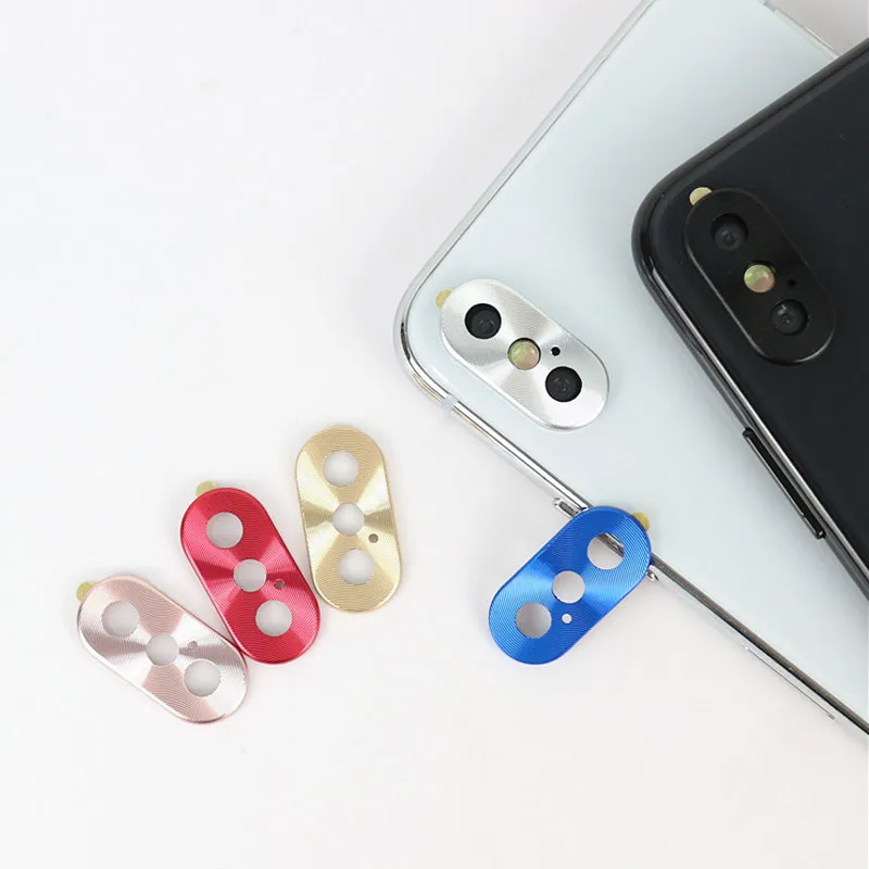 Металлическая задняя линза защитное кольцо для iPhone X чехол для линзы объектива покрытие кольцо покрытие алюминиевый протектор охранная камера для iPhone X