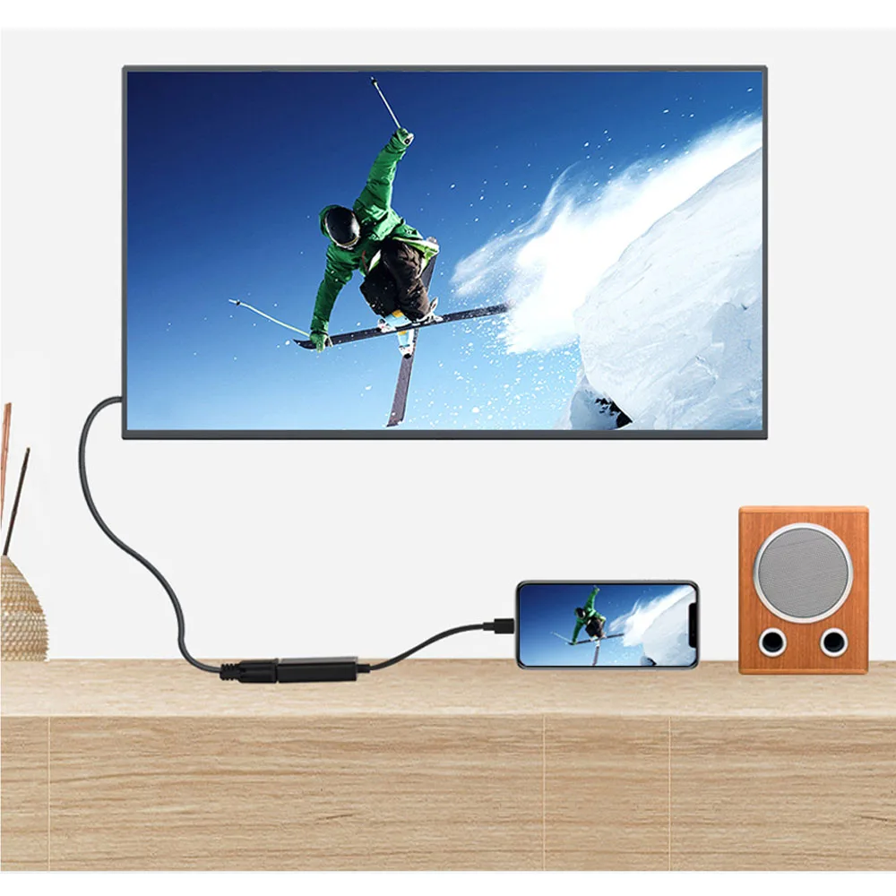 Адаптер Lighting-VGA для IPhone/планшета на VGA Female HD с кабелем экрана 60 Гц | Лампы и