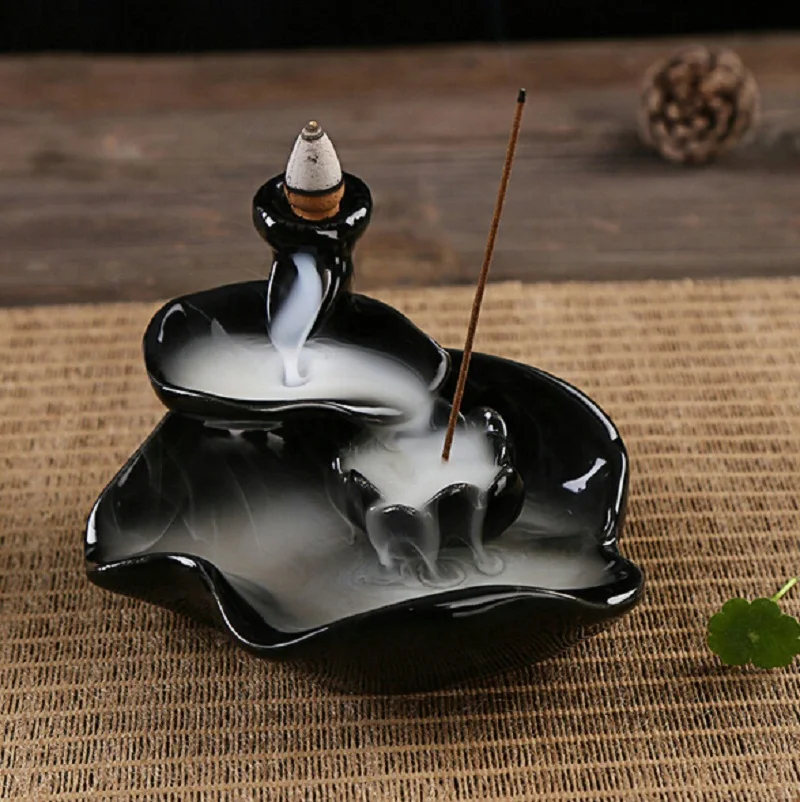 Керамическая курильница для ароматерапии 1 шт.|incense censer|smoke backflowincense cone burners |