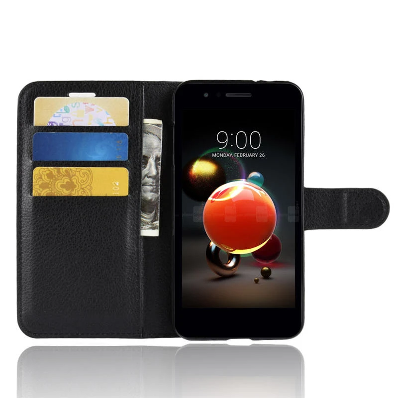 Чехол для LG K10 2018 K10+ крышка 5,3 дюйма кошелек из искусственной кожи на задней панели телефона Plus K10a Flip on.