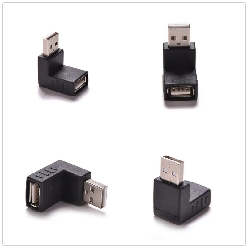 1 шт. USB 2 0 Up адаптер с прямым углом 90 градусов A переходник папа мама разъем для