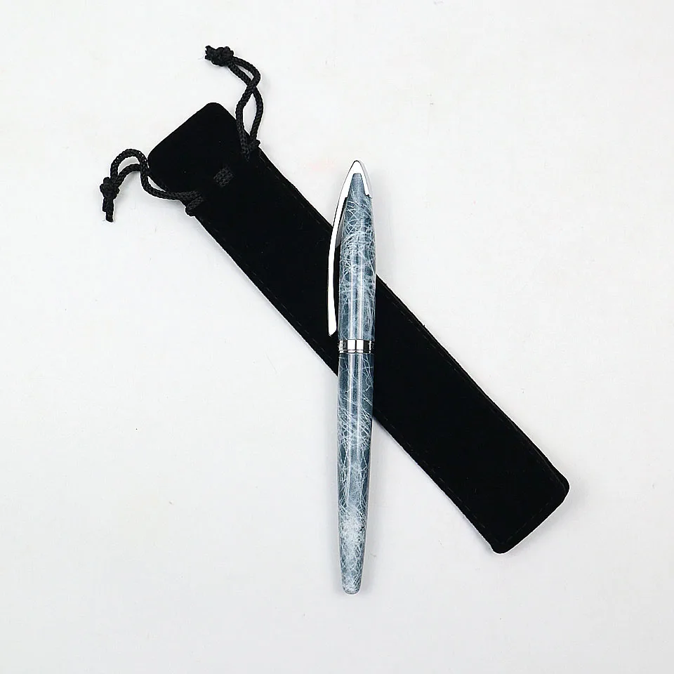 1 Purple blue- 1 bag JINHAO 156A фонтан ручка высокого качества металлический Роскошные перо 0,5 мм Серебристая стрела Клип Офис школа студент шариковая ручка подарок - Цвет: 1 Purple blue- 1 bag