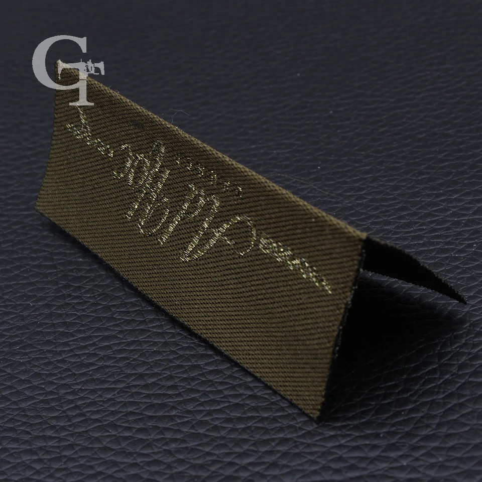 Этикетки для одежды с логотипом на заказ тканые этикетки прямым вырезом 2 см