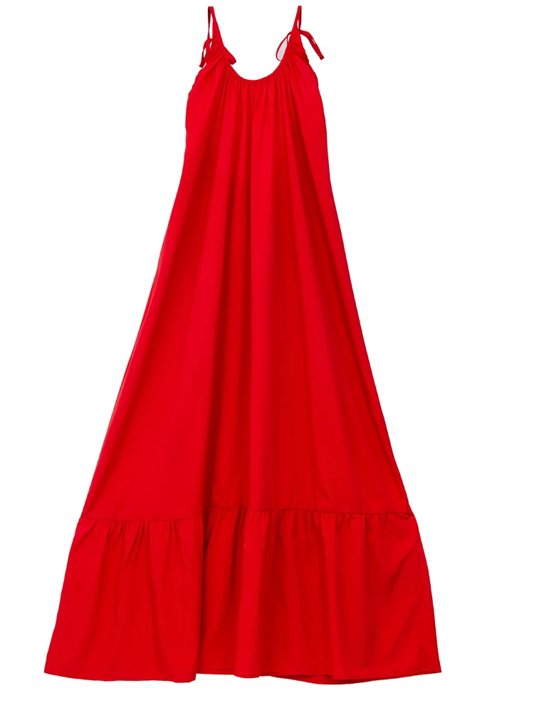 Летнее пляжное платье с открытой спиной женское 2019 однотонное без рукавов