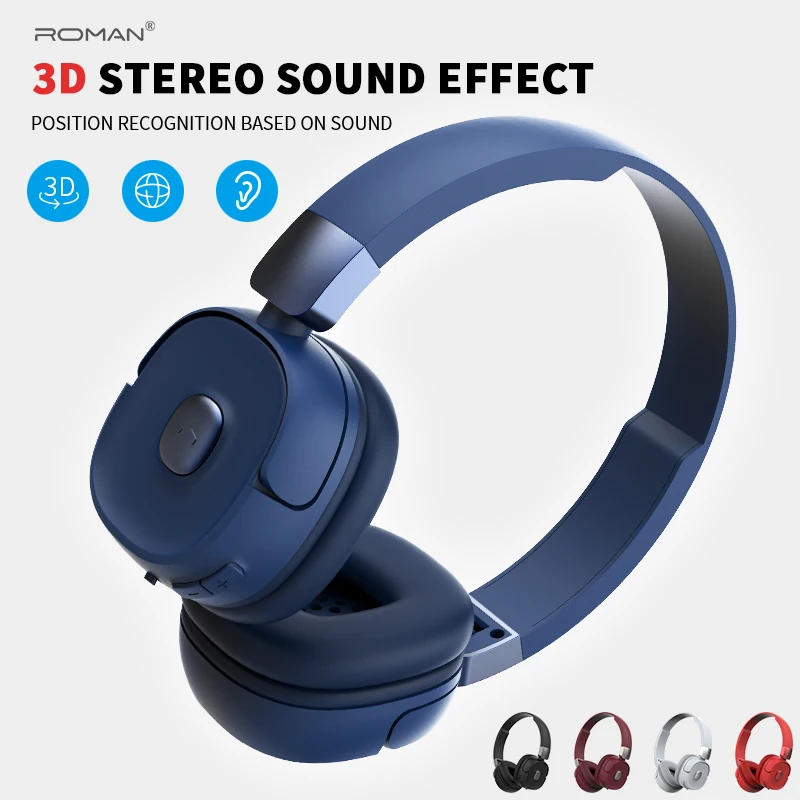 Римские портативные беспроводные наушники Bluetooth стерео Складная гарнитура аудио