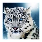 Картина из страз 5D снежные леопарды, бриллиантовая живопись, вышивка крестиком, наборы кристаллов, необработанная декоративная Алмазная вышивка