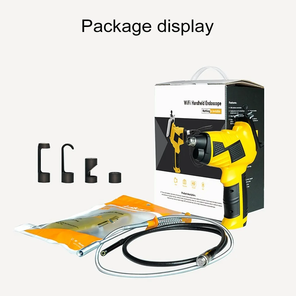 Промышленный Wifi эндоскоп 1080P Инспекционная камера Android iOS автоматический