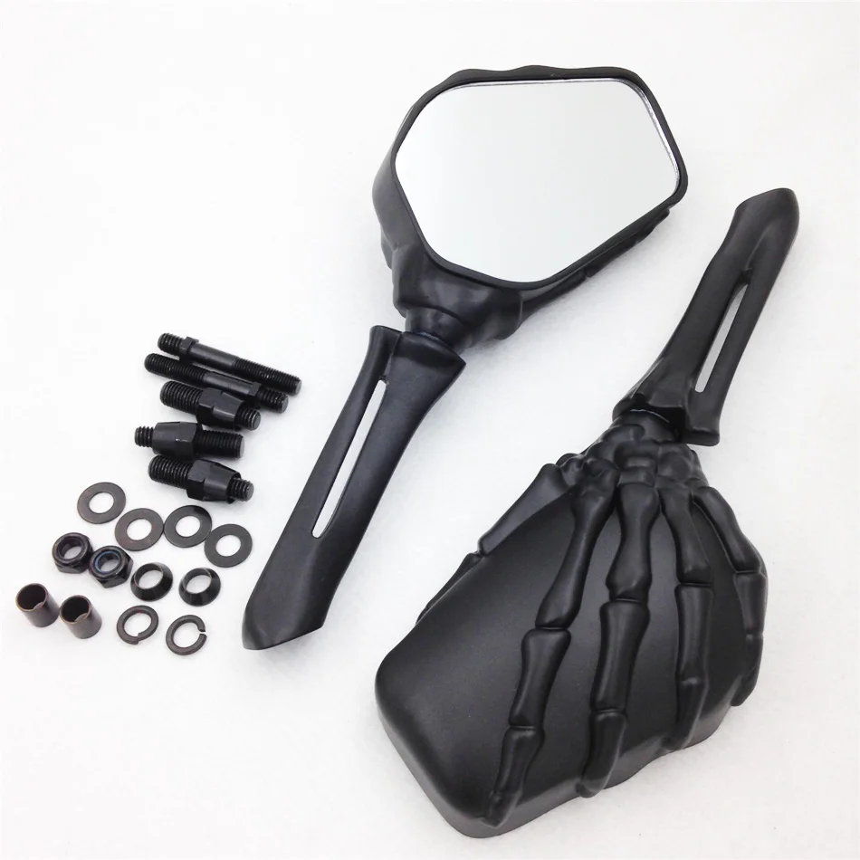 Ручное зеркало с черепом и скелетом для Suzuki GSXR600 750 1000 01 12/Honda CBR600RR 1000RR 04 07/Kawasaki ZX6R 6RR