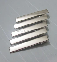 400pcs 33x7mm silver tone plated metal hair alligator clip barrette free shipping lead and nickle free