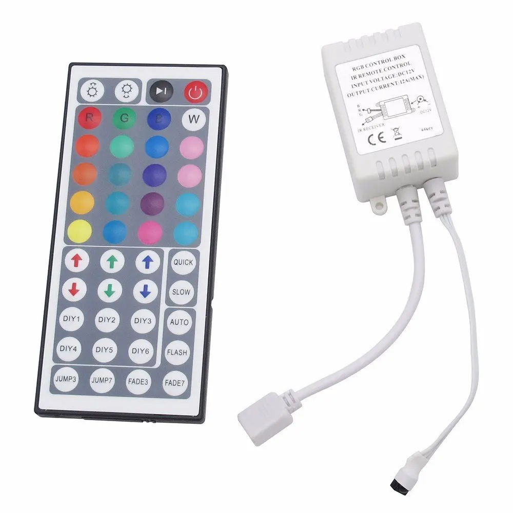

Led Controller 44 Keys LED IR RGB Controler LED Lights Controller IR Remote Dimmer DC12V 6A For RGB 3528 5050 LED Strip