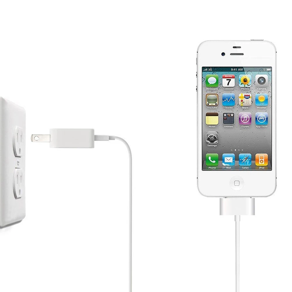 NYFundas 3 шт. usb Кабель зарядного устройства для передачи данных для iphone 4 4S ipod nano ipad 2 3 iphone 4S 30pin 1 м Шнур usb кабель для зарядки kabel cargador