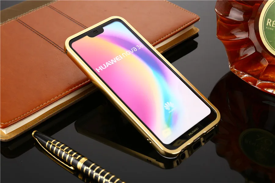 Модные Роскошные зеркальные Чехлы цвета розового золота для Huawei P20 Lite