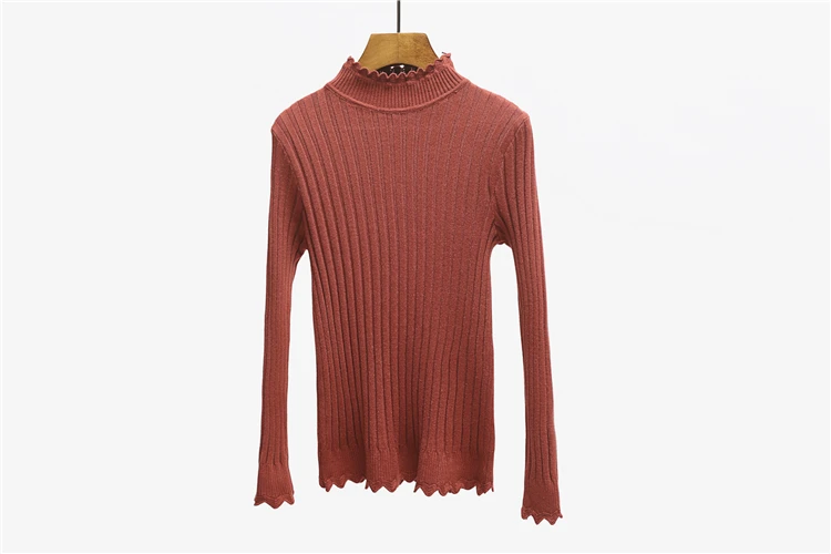 Новинка 2018 Pulover Feminino Inverno осенне-зимние однотонные базовые водолазки с длинными