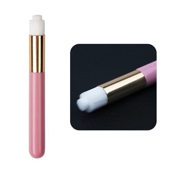 Double Flat Pink NEWCOME 1 шт. кисти для очистки ресниц Кисть для шампуня для лица щетка для мытья бровей и носа чистые накладные ресницы инструменты для макияжа - Handle Color: Double Flat Pink
