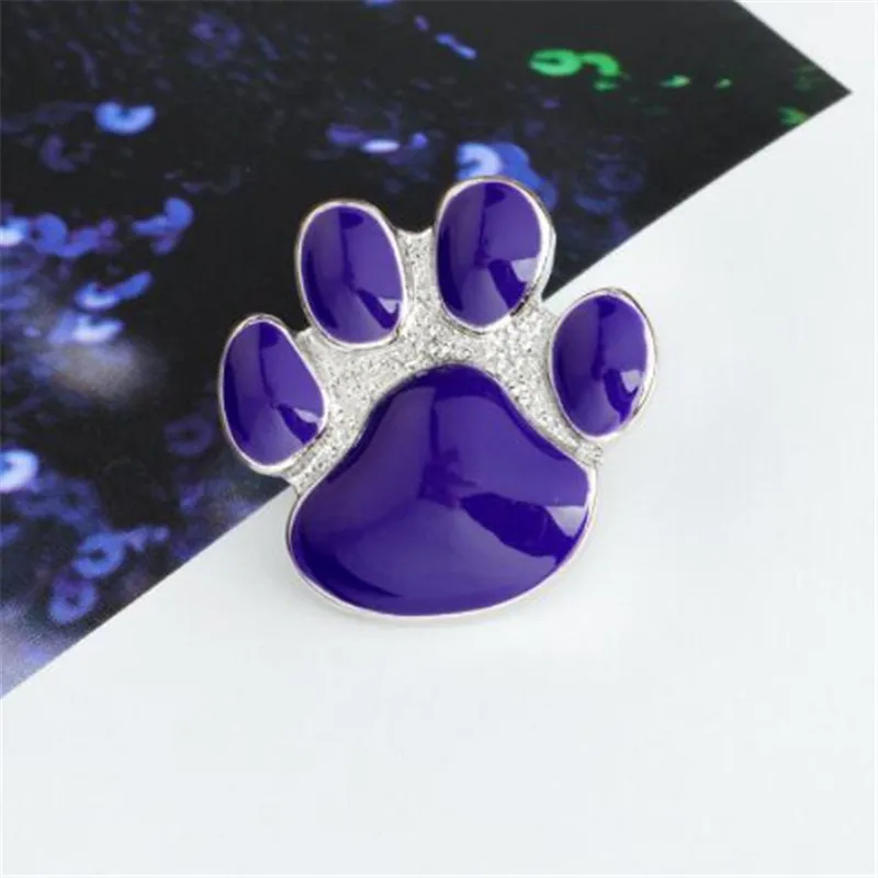 WKOUD Мультфильм Pet Paw печать собака коготь брошь эмаль фиолетовый животный принт